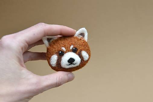 Kurzy - Kurz plstenia: Brošňa panda červená, v Bratislave - 18236693_