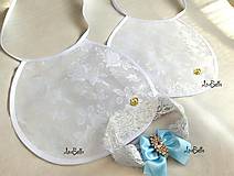 Iné doplnky - Svadobné biele podbradníky - 18236671_