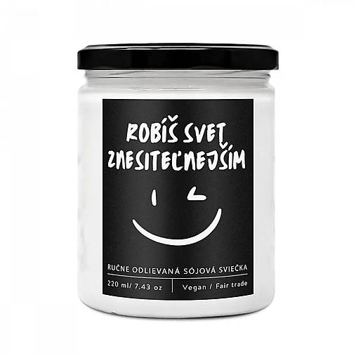 Robíš svet znesiteľným - dizajnová handmade sviečka Soaphoria (ovocný punč)