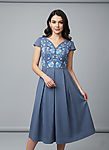 Šaty - Vyšívané ľanové šaty - 18236679_