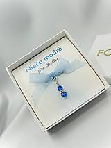 Iné doplnky - MINI PRÍVESOK NIEČO MODRÉHO – Sapphire - 18236591_