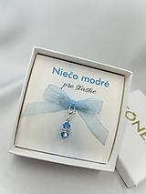 Iné doplnky - MINI PRÍVESOK NIEČO MODRÉHO – Light Sapphire - 18236599_