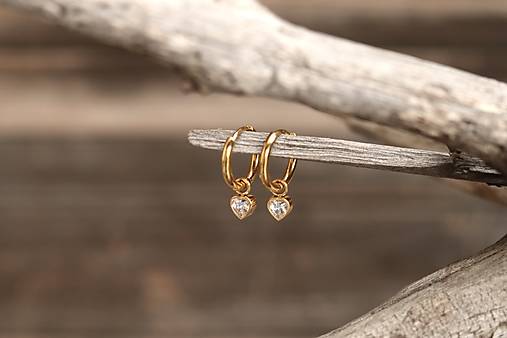 Náušnice kruhy so srdiečkom