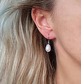 Náušnice - Náušnice*perla*kvapky*oceľ - 18236586_