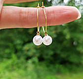 Náušnice - Náušnice*perly*kruhy*pozlátená oceľ - 18236656_