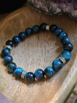 Náramky - Náramok z modrého tigrieho oka | dámsky aj pánsky minerálny náramok (Náramok z modrého tigrieho oka | P29) - 18236708_