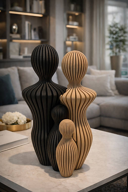 Minimalistické sošky – rodina / pár