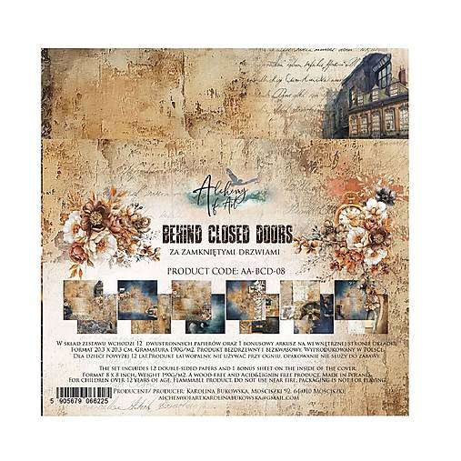 Papier - Scrapbook papier 8x8 Behind closed doors - 18239072_