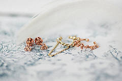Náušnice - Zlatá ear cuff záušnica - Melody - 18240430_