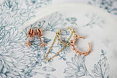 Náušnice - Zlatá ear cuff záušnica - Melody - 18240431_