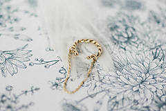Náušnice - Zlatá ear cuff záušnica - Melody - 18240438_