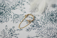 Náušnice - Zlatá ear cuff záušnica - Melody - 18240439_