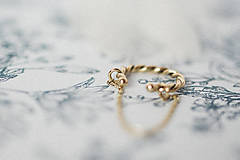 Náušnice - Zlatá ear cuff záušnica - Melody - 18240440_