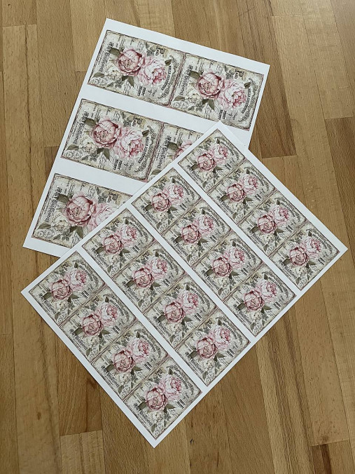 Papier - Sada etiketiek „Rosen Garten“ - 18239377_