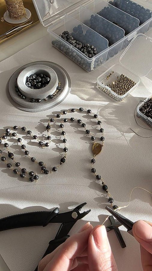 Pánsky radostný ruženec HEMATIT