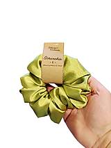 Ozdoby do vlasov - Scrunchie - saténová gumička - 18238967_