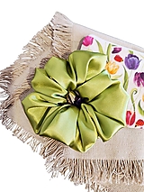 Ozdoby do vlasov - Scrunchie - saténová gumička - 18238968_