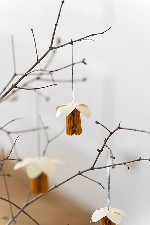 Dekorácie - papierový kvet "narcis" - 18240702_