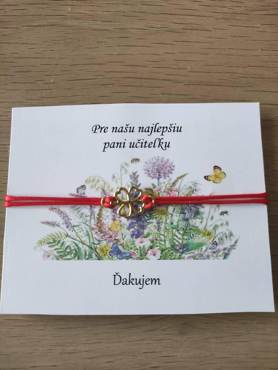 Náramok pre pani učiteľku