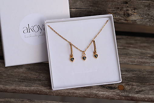 Súprava náhrdelník a náušnice srdiečka