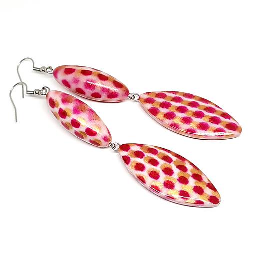 Náušnice ružové MACHUĽKY  (č.2)