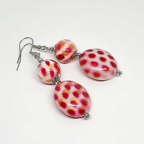 Náušnice ružové MACHUĽKY  (č.4)