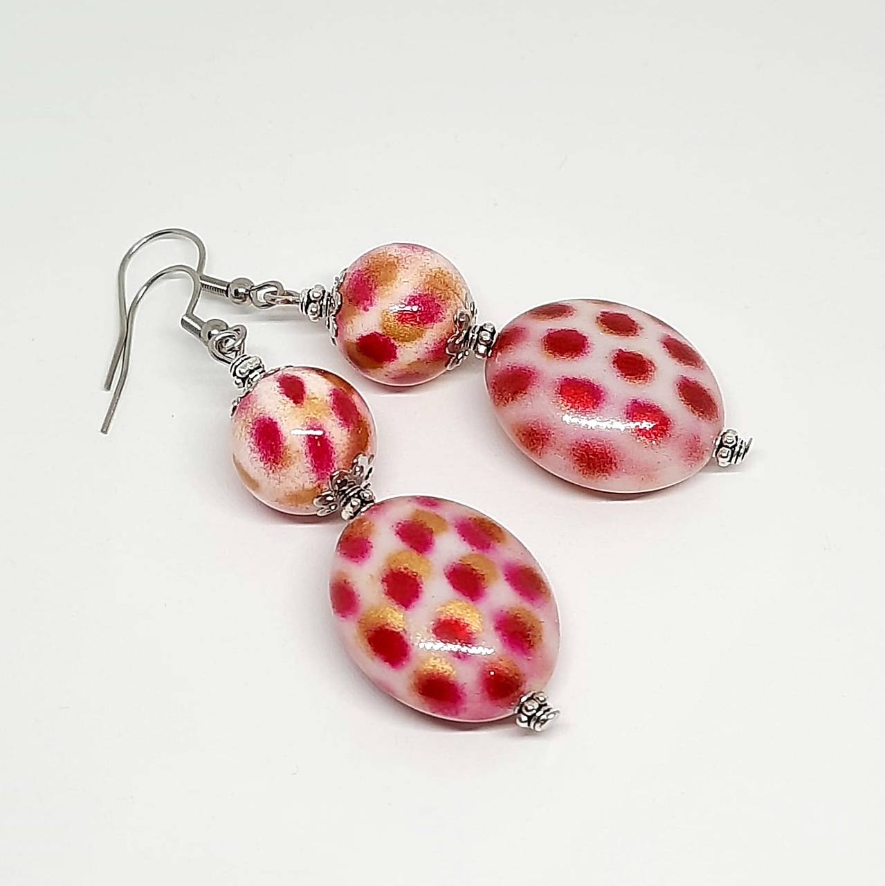 Náušnice ružové MACHUĽKY  (č.4)