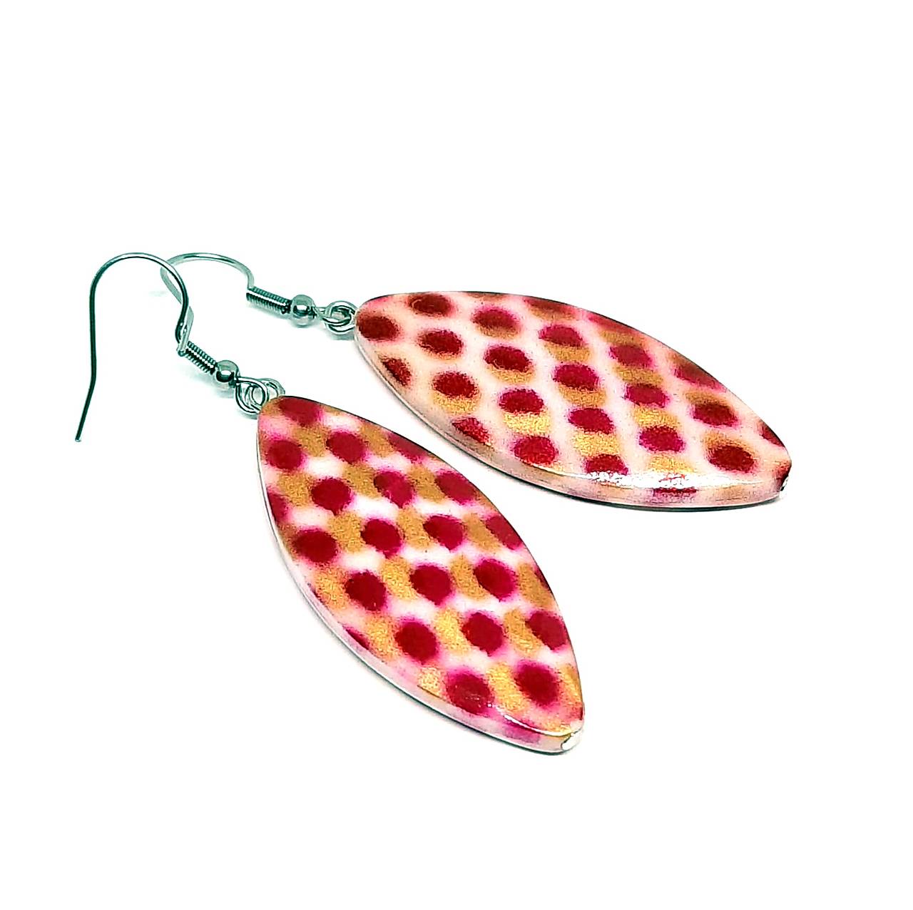 Náušnice ružové MACHUĽKY  (č.5)