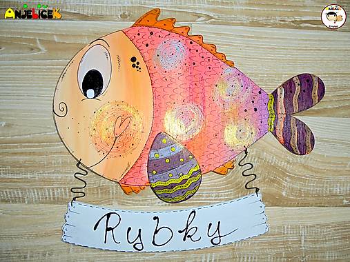 Tabuľky - Menovka - rybka - 18240973_