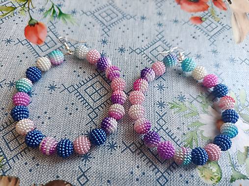 Perličkove náušnice farebné 1