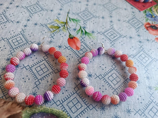Perlickove náušnice farebné 2