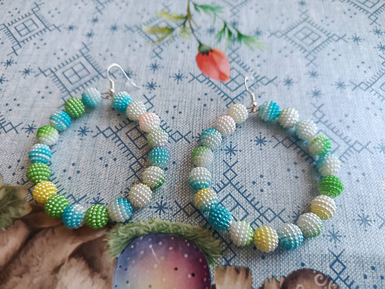 Perličkove ňaušnice farebné 3