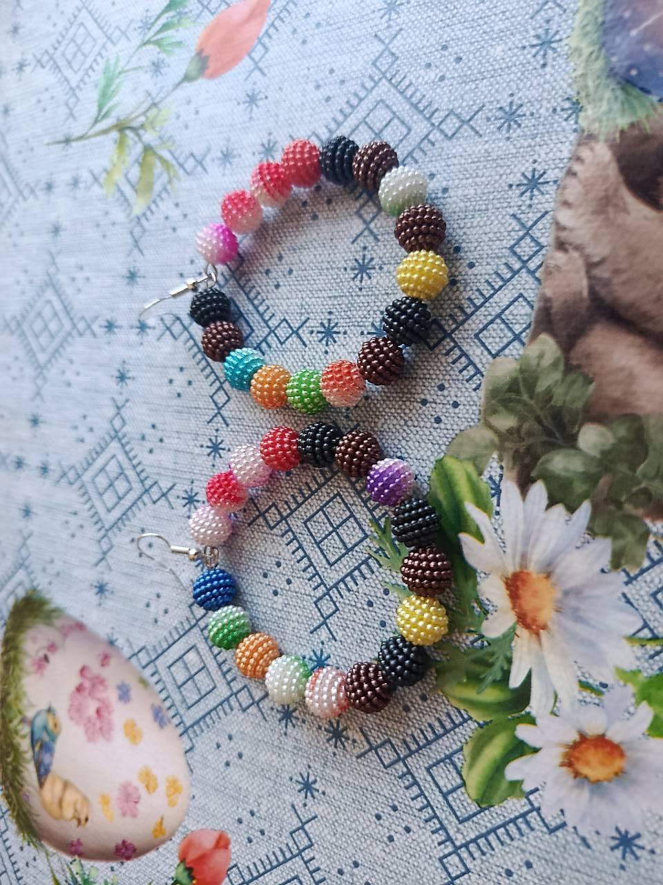 Perličkove farebné náušnice 4