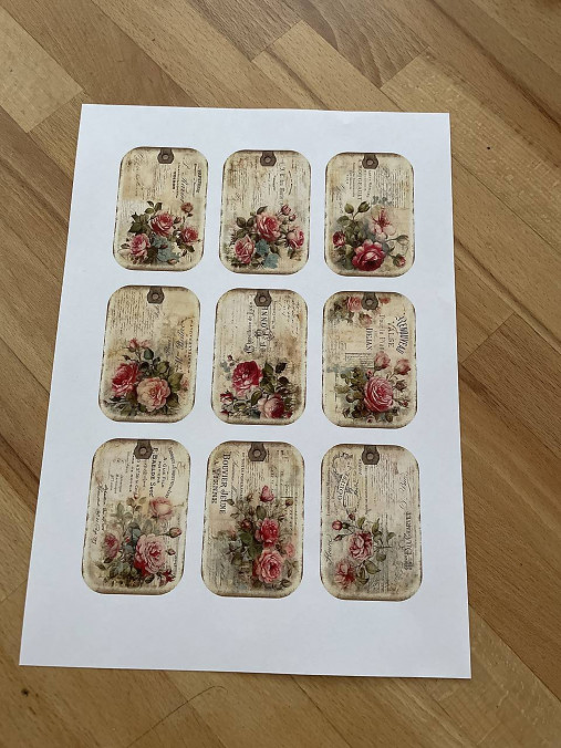Papier - Papierove etiketky“Rosengarten“ - 18241015_