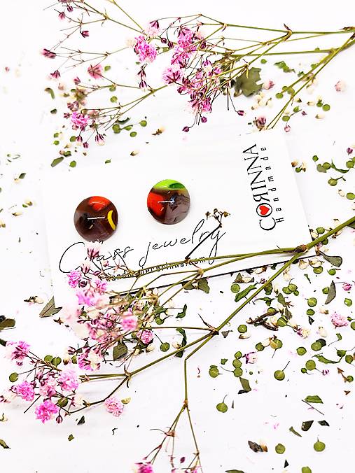 Jedinečné sklenené náušnice "ZITA"  – malé umelecké dielo