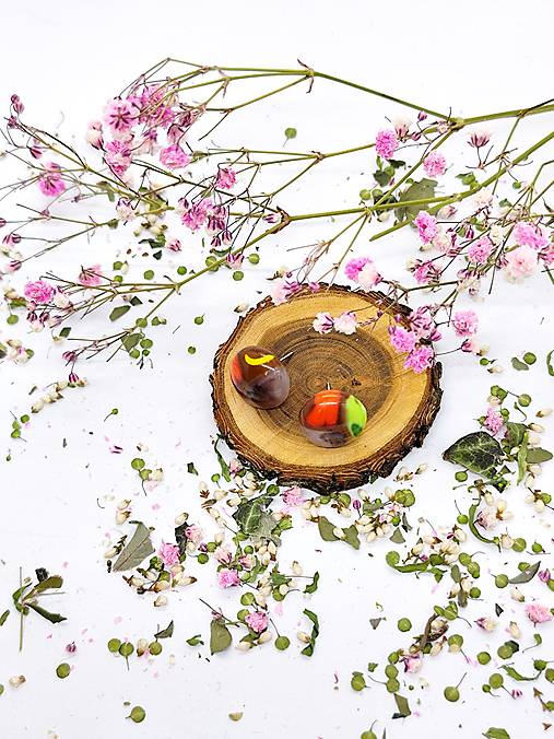 Jedinečné sklenené náušnice "ZITA"  – malé umelecké dielo