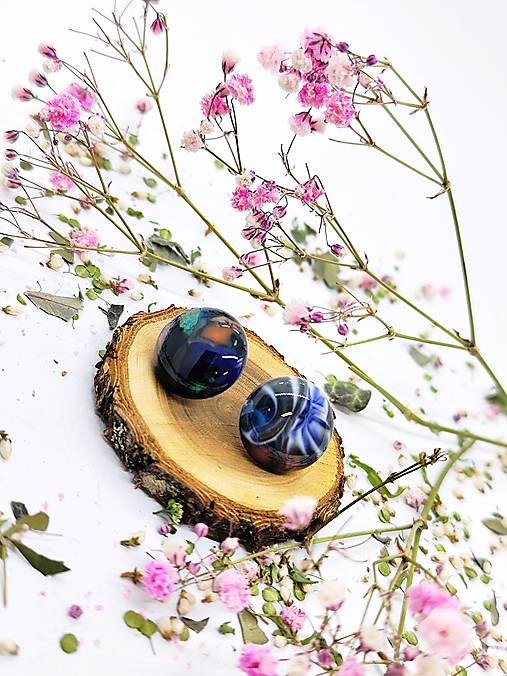 Jedinečné sklenené náušnice "ERIKA"  – malé umelecké dielo