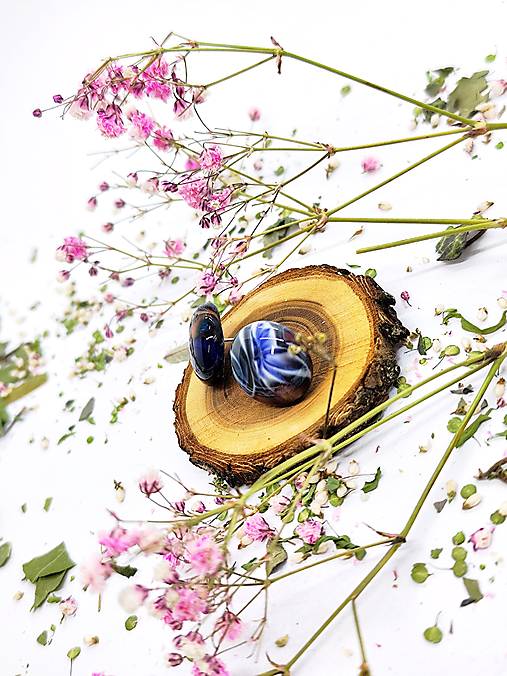 Jedinečné sklenené náušnice "ERIKA"  – malé umelecké dielo