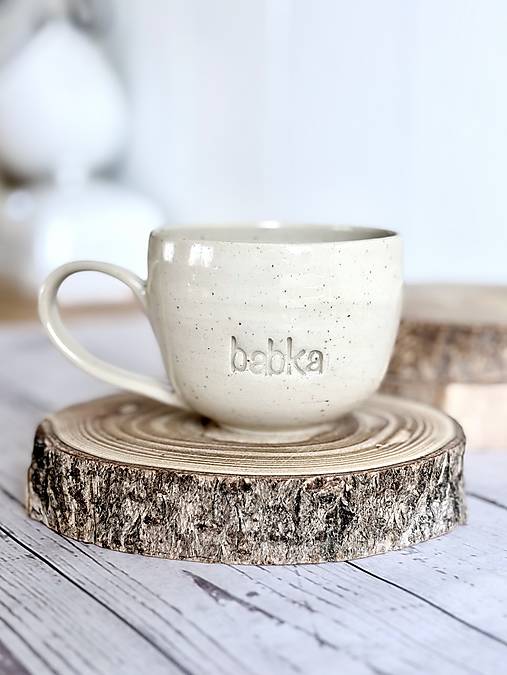 Simple - šálka cappuccino babka (200ml, s uškom)