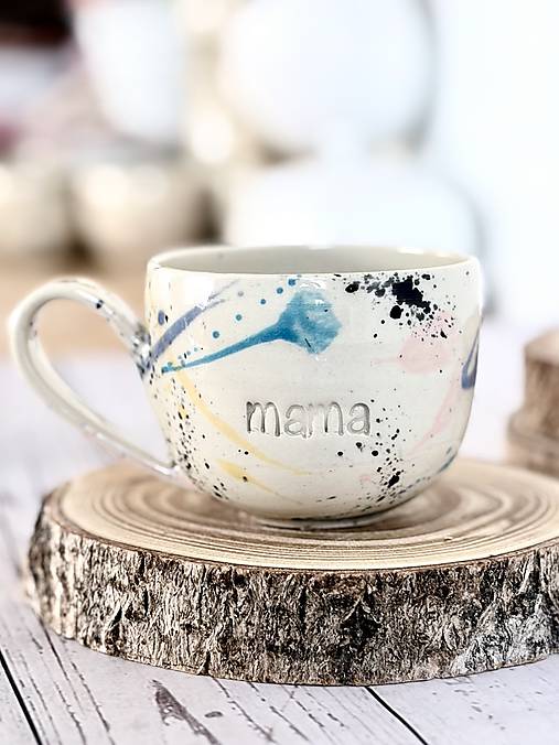 Fľaky - šálka cappuccino mama (200ml, s uškom)