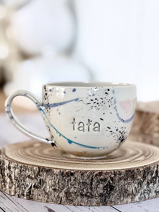 Fľaky - šálka lungo tata (150ml,  s uškom)