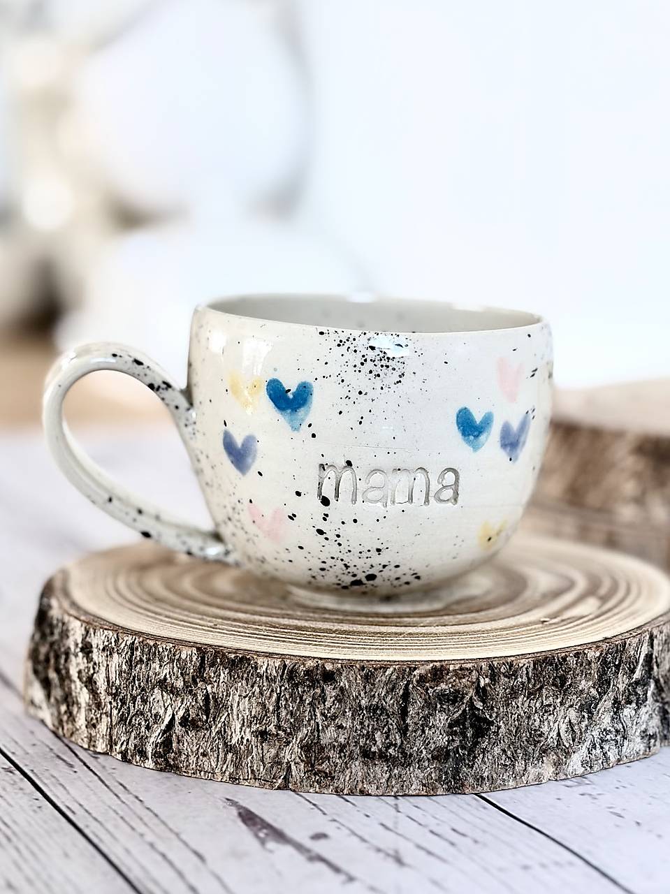 Farebné Srdiečka - šálka lungo mama (150ml, bez uška)