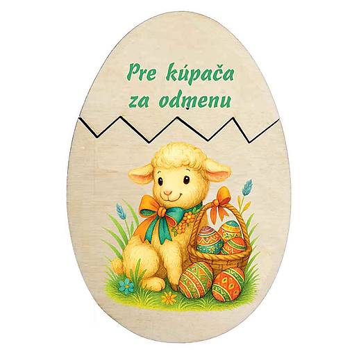 Dekorácie - Drevené veľkonočné vajíčko na peniaze – darček pre šibačov a kúpačov (Vzor 7) - 18242037_