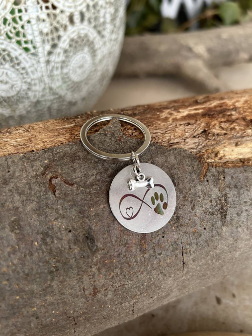 Kľúčenky - kľúčenka pre milovníkov labiek (nekonečno, kosť) - 18242185_