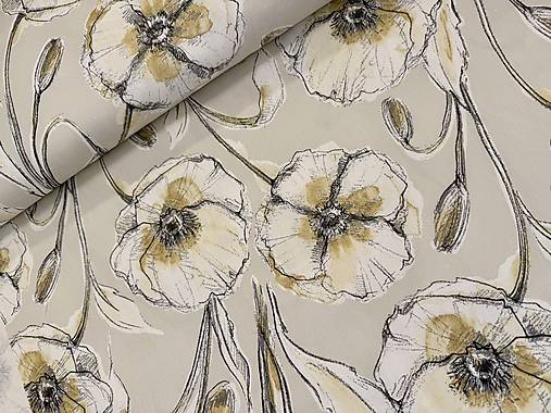 100% BAVLNA DEKOR/ ŤAHAVÉ KVETY