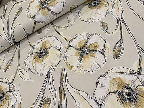 100% BAVLNA DEKOR/ ŤAHAVÉ KVETY