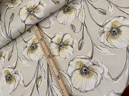 100% BAVLNA DEKOR/ ŤAHAVÉ KVETY