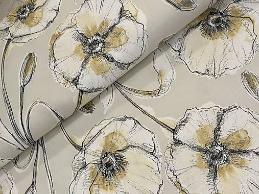 100% BAVLNA DEKOR/ ŤAHAVÉ KVETY