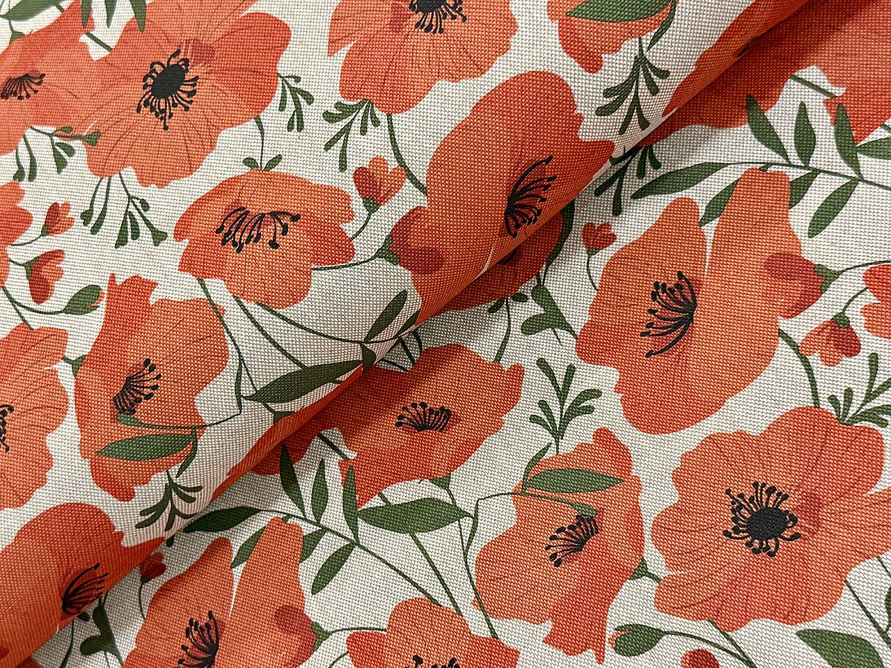 BAVLNA DEKOR / VLČIE MAKY NA PRIRODNEJ