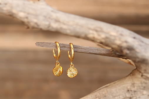 Náušnice kruhy - medailón